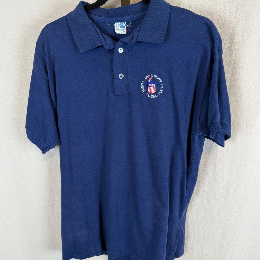 VINTAGE Artex United States Olympic‎ Training Center Polo Shirt Mens Size L